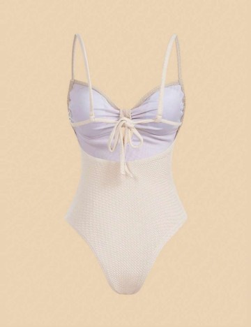 Costum de baie întreg Shein, crem