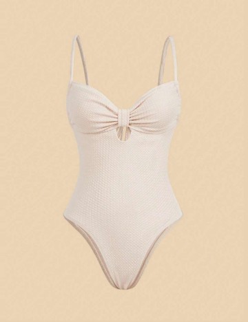 Costum de baie întreg Shein, crem