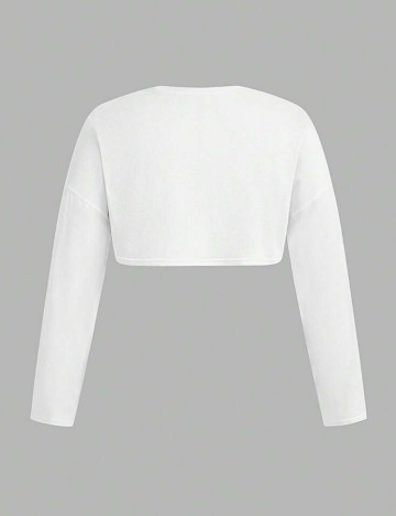 Cardigan Shein Curve+, alb