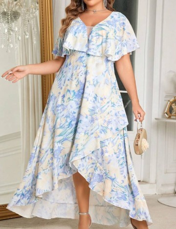 Rochie maxi Shein Curve+, mix culori