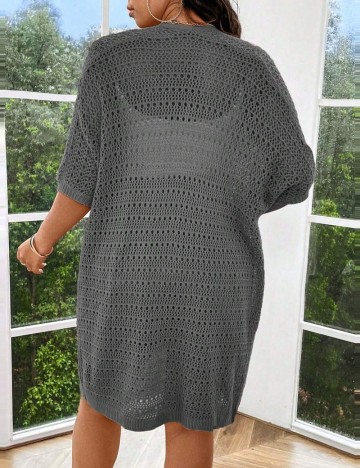Cardigan Shein Curve+, gri