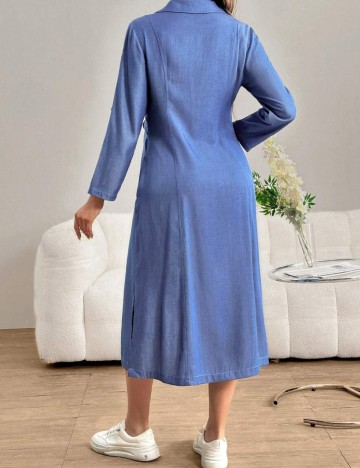 Rochie midi Shein Curve+, albastru