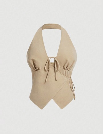 Top Shein Curve+, bej