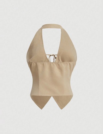 Top Shein Curve+, bej