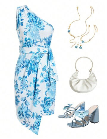 Rochie midi Shein, mix culori