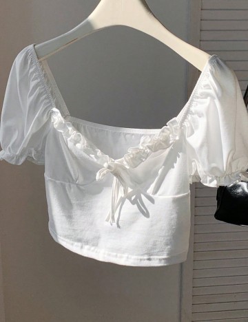 Top Shein Curve+, alb