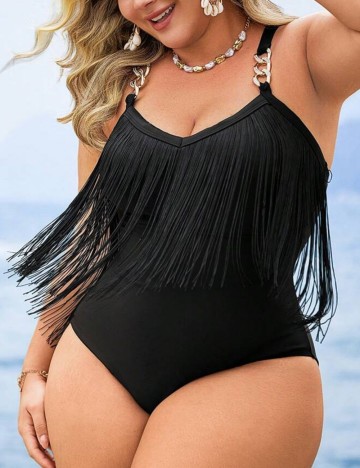 Costum de baie întreg Shein Curve+, negru