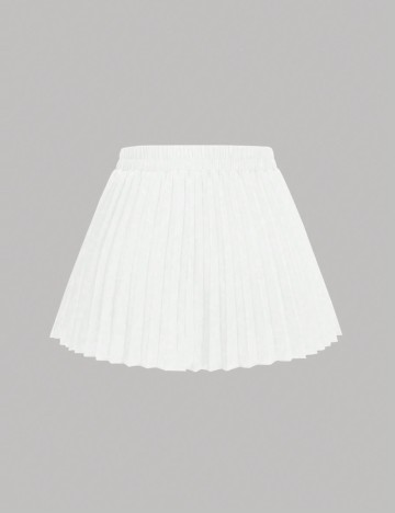 Fustă Pantalon Shein Curve+, alb