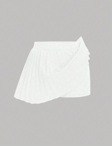 Fustă Pantalon Shein Curve+, alb