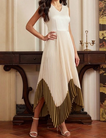 Rochie maxi Shein, crem