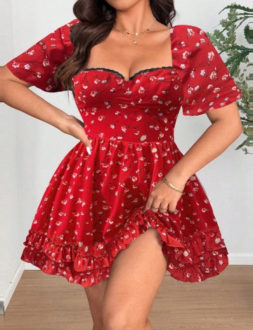 Rochie mini Shein Curve+, mix culori