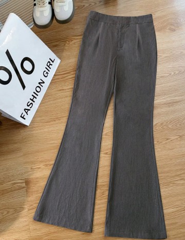Pantaloni Shein Curve+, gri