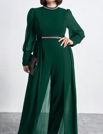 Salopetă lungă Shein Curve+, verde