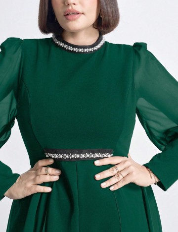 Salopetă lungă Shein Curve+, verde