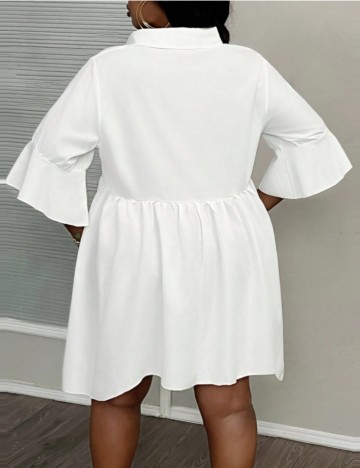 Rochie mini Shein Curve+, alb