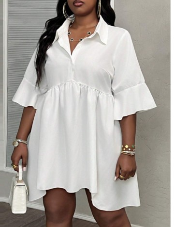 Rochie mini Shein Curve+, alb