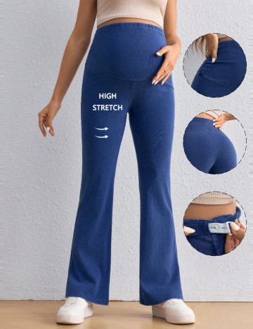 Pantaloni Casual Shein, albastru