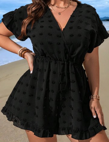 Salopetă scurtă Shein Curve+, negru