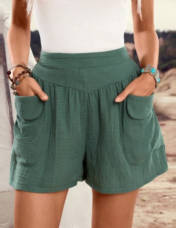 Pantaloni scurți Shein, verde