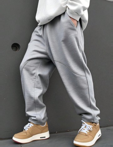 Pantaloni MANFINITY by Shein, gri