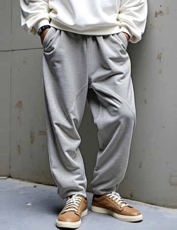 Pantaloni MANFINITY by Shein, gri