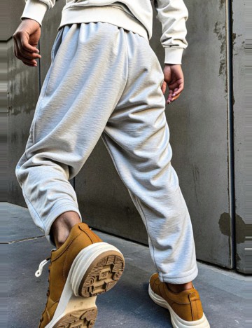 Pantaloni MANFINITY by Shein, gri