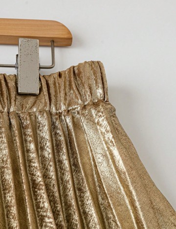 Fustă mini Shein Curve+, auriu