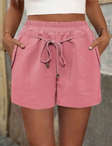 Pantaloni scurți Shein Curve+, roz