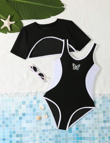 Set costum de baie Shein, negru