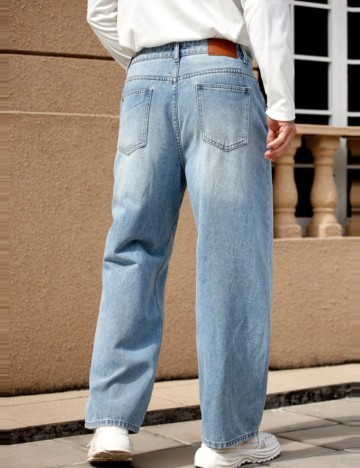 Jeans MANFINITY by Shein, albastru