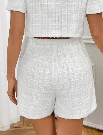 Pantaloni scurți Shein, alb