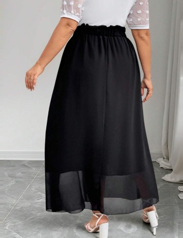 Fustă maxi Shein Curve+, negru