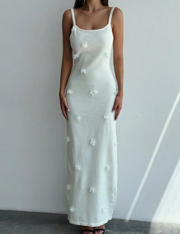 Rochie maxi Shein, crem