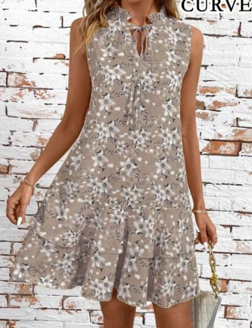 Rochie mini Shein Curve+, bej