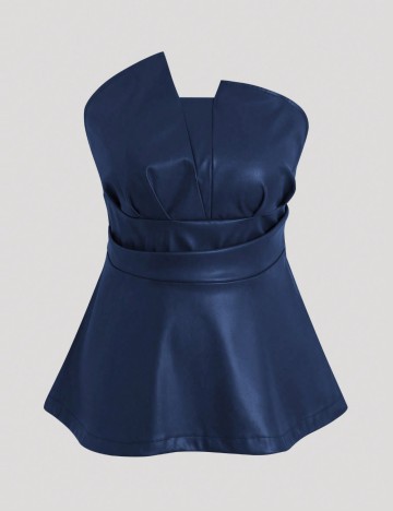 Top Shein Curve+, albastru