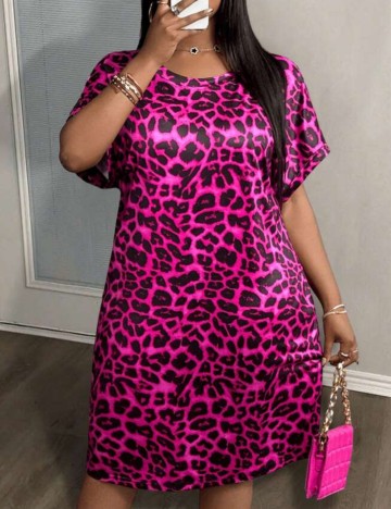 Rochie mini Shein Curve+, roz