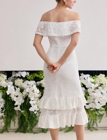 Rochie maxi Shein MOTF, alb