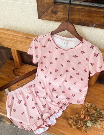 Compleu pijamale Shein, roz