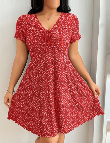 Rochie mini Shein Curve+, mix culori
