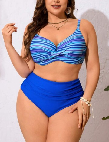 Costum de baie Shein Curve+, mix culori