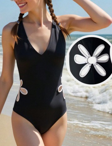 Costum de baie întreg Shein, negru