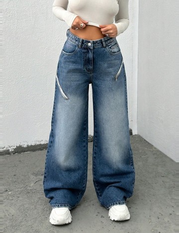 Jeans Shein, albastru
