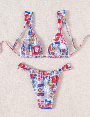 Costum de baie Shein, mix culori