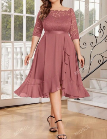 Rochie midi MIUSOL by Shein, roz