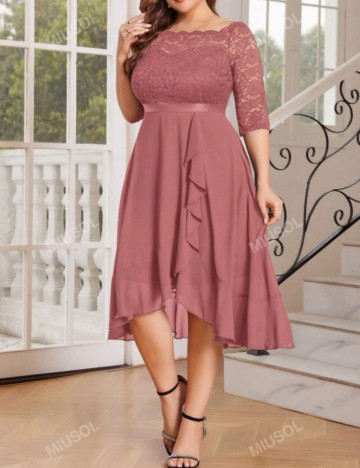 Rochie midi MIUSOL by Shein, roz