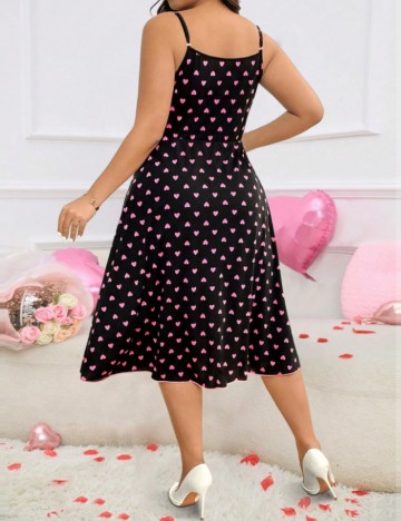 Rochie midi Shein Curve+, negru