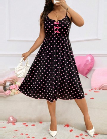 Rochie midi Shein Curve+, negru