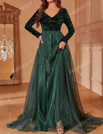 Rochie de ocazie Shein, verde