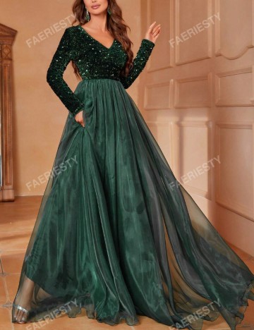 Rochie de ocazie Shein, verde