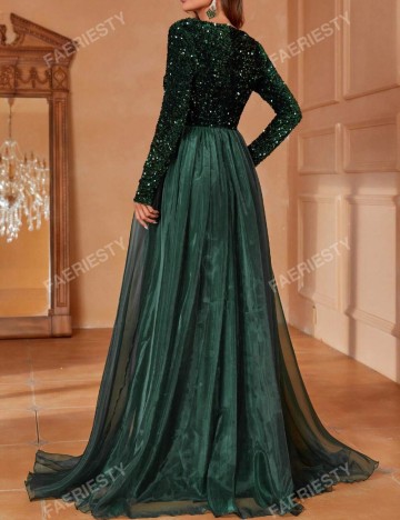 Rochie de ocazie Shein, verde